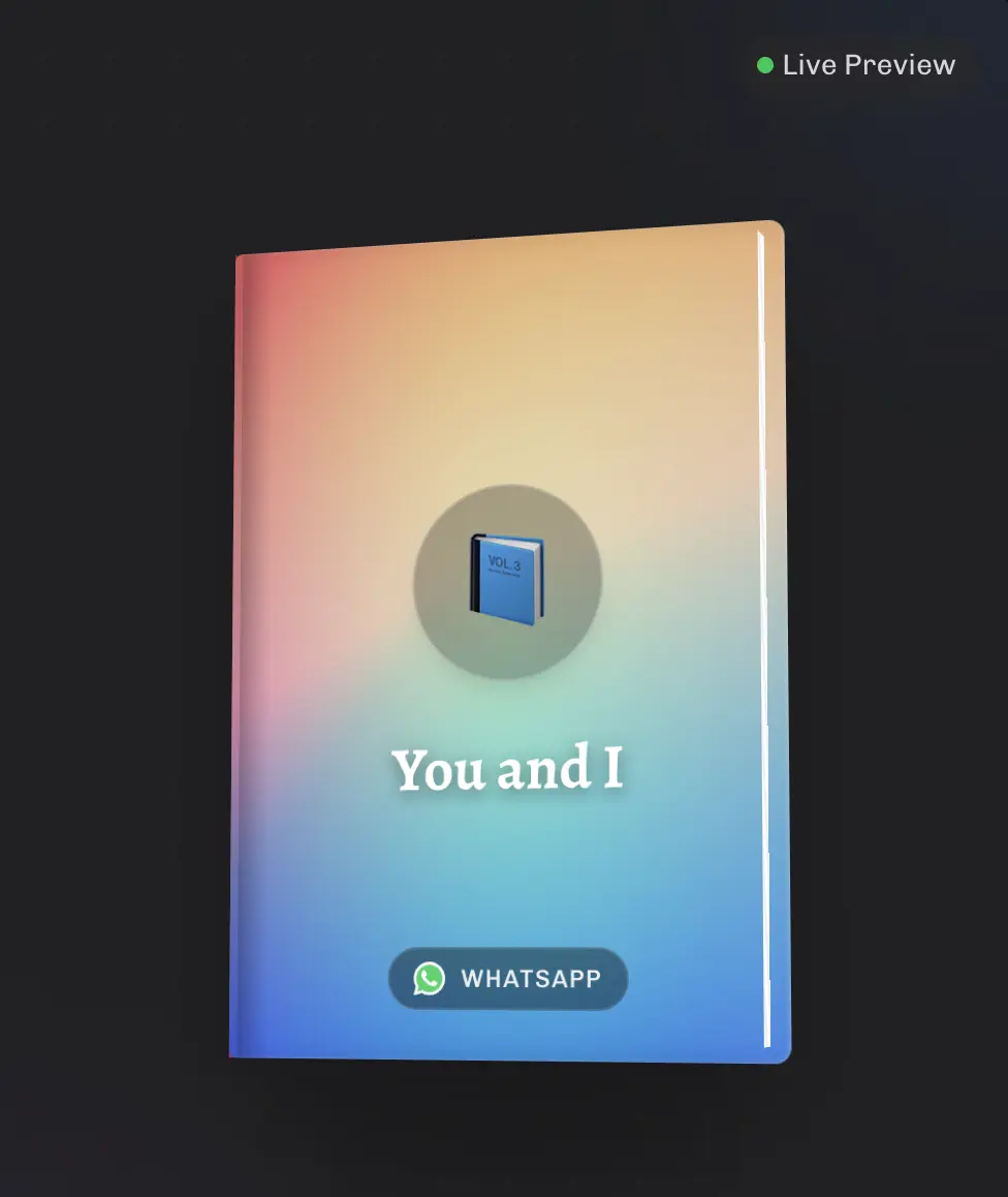 3D book cover preview